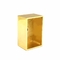 Tappo di bottiglia del profumo di Zamak di colore dell'oro di forma di rettangolo