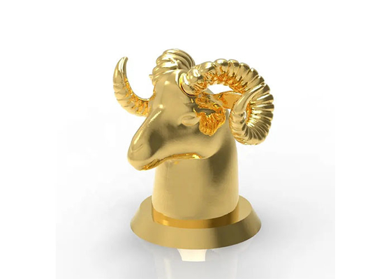 Metallo animale creativo di lusso dell'oro della copertura 15Mm della bottiglia di profumo di stile di Zamac in lega di zinco