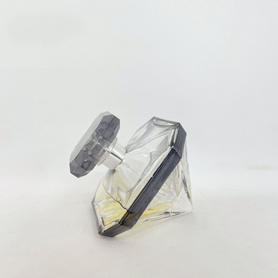 La stampa della bottiglia di vetro di Diamond Shaped Perfume Bottle 75ml 100ml spruzza la bottiglia vuota con l'imballaggio dei cosmetici dei cappucci dello zamak