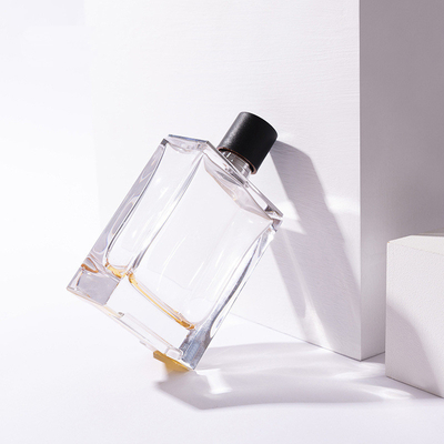 bottiglia creativa del vetro da bottiglia del profumo 100ml con la bottiglia portatile dei cosmetici del cappuccio dello zamzk del quadrato della bottiglia vuota di plastica dello spruzzo