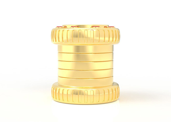 comprare Metallo di lusso dell'oro di Zamac 15Mm del cilindro di stile di profumo della copertura creativa della bottiglia in lega di zinco online manufacture