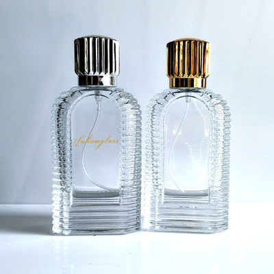 comprare L'alto grado 60ml ha scolpito la bottiglia di profumo di vetro a forma di con il fondo spesso fatto di Crystal White Material online manufacture