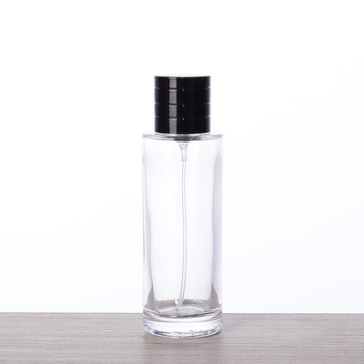 comprare bottiglia di vetro cilindrica alta dei cosmetici del portatile del vapore leggero della bottiglia di profumo 50ml con il cappuccio online manufacture