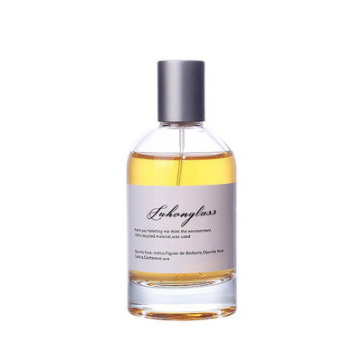 comprare Bottiglia di profumo vuota di lusso dello spruzzo del giro della bottiglia di profumo 30ml 50ml 100ml di profumo delle donne di vetro della bottiglia con il cappuccio d'argento online manufacture