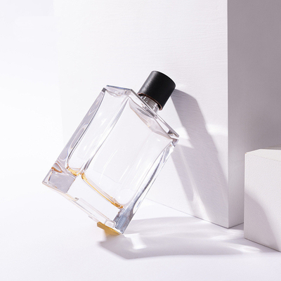 comprare bottiglia creativa del vetro da bottiglia del profumo 100ml con la bottiglia portatile dei cosmetici del cappuccio dello zamzk del quadrato della bottiglia vuota di plastica dello spruzzo online manufacture