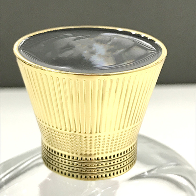 comprare 37*37*30mm Zamac Perfume Cap And Packing OPP Bag Blister Carton Box online manufacture