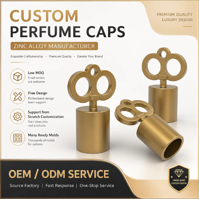 comprare Cappucci per profumi Crown Zamac personalizzati, tappi per bottiglie di profumi in lega di zinco elettroplata di lusso con logo inciso OEM ODM Produttore all'ingrosso fabbricazione online
