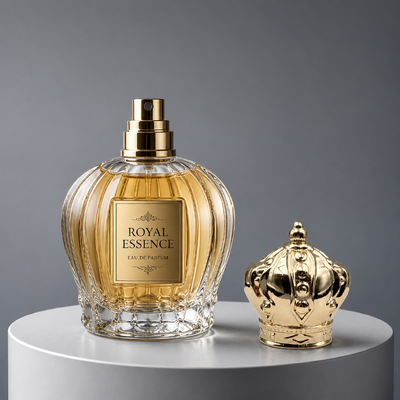 comprare Specchio di lusso lucido Solid King Crown Zamac Tappo di profumo Placcato in oro goffrato Modello reale Coperchio di fragranza Metallo in lega di zinco Copri bottiglia di profumo Logo personalizzato FEA15 Per Dubai Oud Attar Bottiglia di profumo fabbricazione online