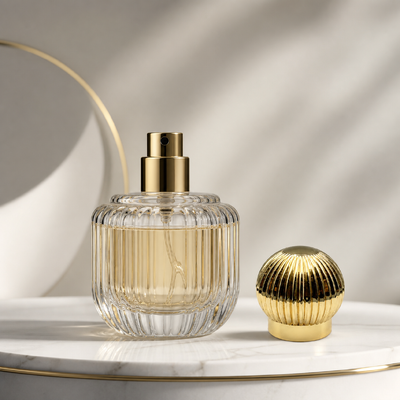 Acquistare Ingrosso Alto Gloss Oro A Righe A Righe Pumpkin Ball Perfume Bottle Cap Linea Verticale Chiusura Zamac Sferico OEM Custom Engrave Logo Medio Oriente Luxury Fragrance Packaging fabbricazione online