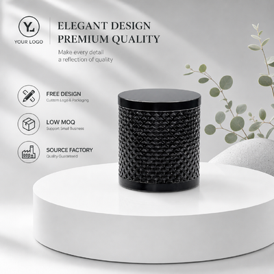 comprare Di diamante di lusso in rilievo in lega di zinco nero cappuccio profumo Custom cilindro metallo Capo bottiglia profumo per bottiglia di vetro cosmetica fabbricazione online