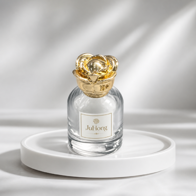 comprare Tappo per profumo Zamac FEA15 floreale 3D ornato, finitura oro lega di zinco decorativo top per bottiglia fabbricazione online
