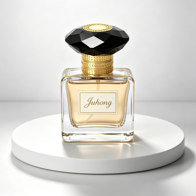 comprare Tappo per profumo di lusso in cristallo sfaccettato nero Zamac placcato oro con logo personalizzato in metallo FEA 15 fabbricazione online