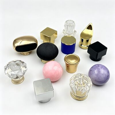 Acquistare FEA15 ABS Plastica Collezione Tappi Profumo Sfera Quadrata Copri Bottiglia Profumo Finitura Multipla per Tappo Plastica Bottiglia Vetro Profumo fabbricazione online