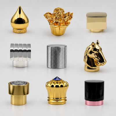 Acquistare Tappo per profumo in lega di zinco all'ingrosso con logo personalizzato di lusso Zamac Fea15 con inserto fabbricazione online