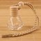 8ML Diamond Perfume Bottle, pendente della bottiglia di profumo dell'automobile, vetro trasparente, bottiglia vuota con il cappuccio di legno