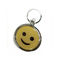 Cerchio su ordinazione sorridente di giallo di Keychains di logo del fronte con metallo ecologico