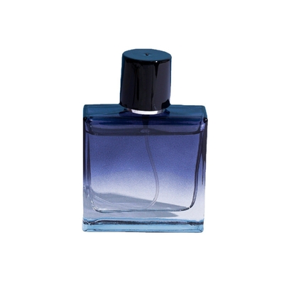 bottiglia del vetro da bottiglia del profumo 50ml con il cappuccio di plastica del magnete dello zamak, tipo spruzzo, sotto bottiglia, bottiglia cosmetica vuota della stampa