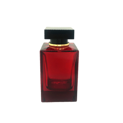 bottiglia di profumo quadrata elegante 100ml, bottiglia di vetro, spruzzo, sottomarino che imballa, baionetta, bottiglia vuota
