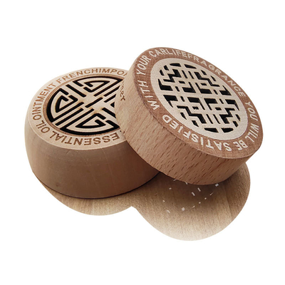 Il supporto di coperchio di legno di legno di legno solido del tappo di bottiglia di vetro del profumo di aromaterapia del tappo di bottiglia del profumo del faggio ha personalizzato