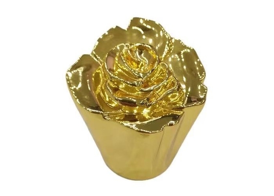 Cappuccio di bottiglia di profumo romantico a forma di rosa Cappuccio di profumo in lega di zinco per fiori personalizzato