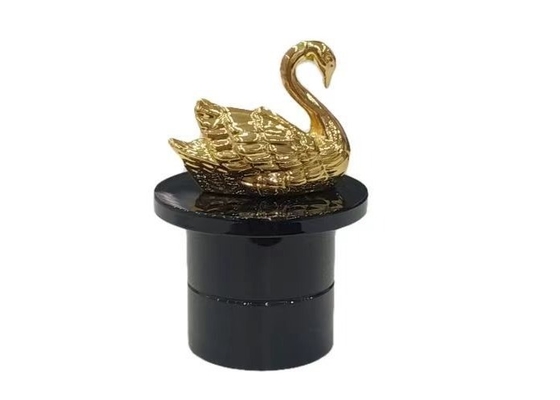 Materiale resistente a forma di cigno Zamak Cappucci per profumi per bottiglie di vetro