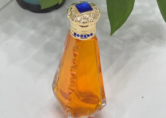 Cappucci per profumi Zamak di diamante blu personalizzati Copri bottiglie di profumi di lusso in metallo