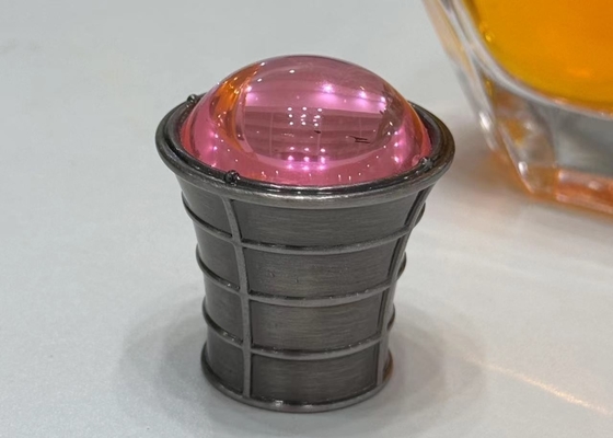 Cappucci per profumi di diamanti rosa metallo Zamak