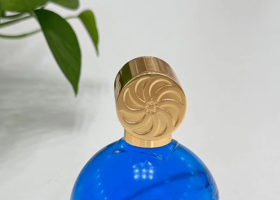 Capo per profumi in metallo a forma irregolare Zamak Capo per profumi in vetro in lega di zinco