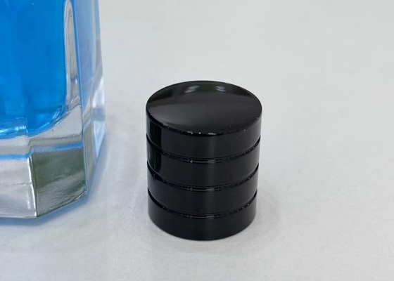 Tappi per bottiglie di profumi neri premium in lega di zinco per imballaggi sostenibili