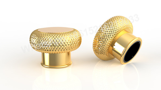 Cappucci per profumi Zamak in oro e argento realizzati con precisione