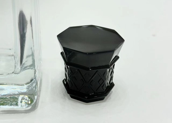 Superficie lucida di fascia alta Cappotti per bottiglie di profumo neri Copri bottiglie di profumo personalizzati