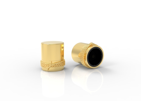 Luxury high-end Zamak luccicante bottiglia di profumo oro tappi per profumi all' alloglio di zinco tappi per profumi