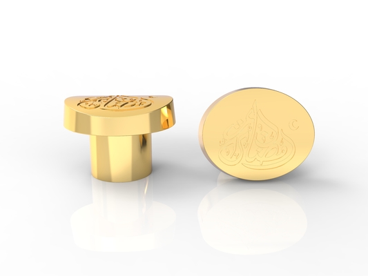 Oro lucido personalizzato proprio logo Zamak Cappucci per profumi di zinco Cappucci per bottiglie di profumi
