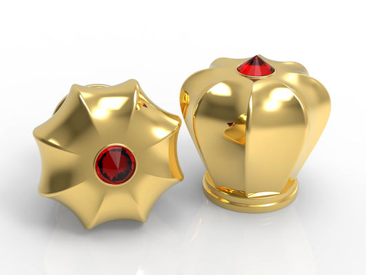 Cappuccio per profumi di metallo di fabbrica di cristallo di colore personalizzato Cappuccio per profumi di metallo di lega di zinco