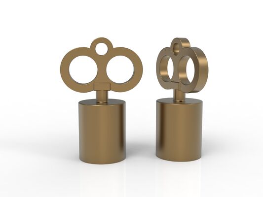 Fabbrica Nuovo design lussuoso di alta qualità chiave a forma di Zamac lucente cappucci di bottiglia di profumo di lega di zinco Copri profumo