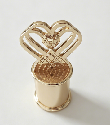 Doppio Cuore Corona Zamak Tappo Profumo - Oro Lusso