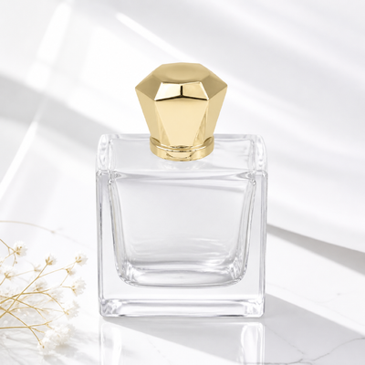Disegno personalizzato Capo per profumi Zamak placcato in oro con collo di bottiglia da 20 mm Dimensione per imballaggi di profumi di lusso