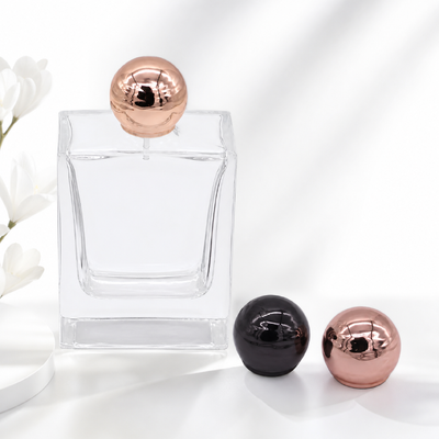25 mm x 30.8 mm di alta qualità Zinc alloy Zamac Cappuccio profumo con finitura mirror polish e colori personalizzabili