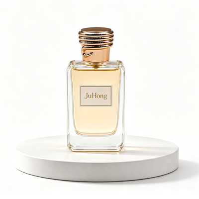 Tappo per profumo Zamac FEA15 con filo ritorto e gancio laterale, tappo in lega di zinco color oro rosa