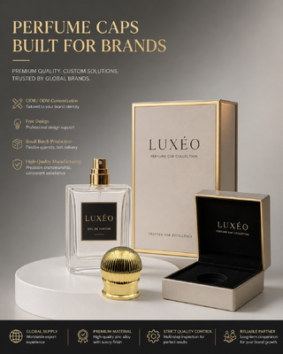 Tappo per profumo a sfera costolato verticale in lega di zinco, placcato oro, a forma di palla a strisce, coperchio per flacone cosmetico con logo personalizzato OEM per flacone di profumo in vetro magnetico