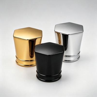 Disegno personalizzabile Cappuccio per profumi Zamak ecologico con basso MOQ per bottiglie di profumi di lusso