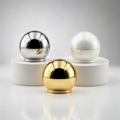 Fabbrica di origine Tappo per profumo sferico semisferico lucido in lega di zinco compatibile FEA15 Coperchio rotondo liscio per flacone di profumo in zama Placcatura multicolore oro argento bianco Logo personalizzato OEM ODM