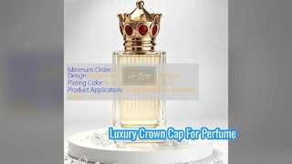 Tappo per profumo con corona magnetica di lusso con strass rosso