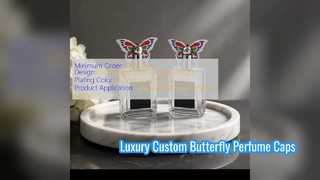 Tappo di profumo personalizzato Butterfly Zamac per il marchio di lusso