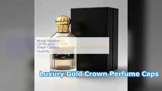 Tappi per profumo di lusso con corona d'oro per il marchio di fragranze premium